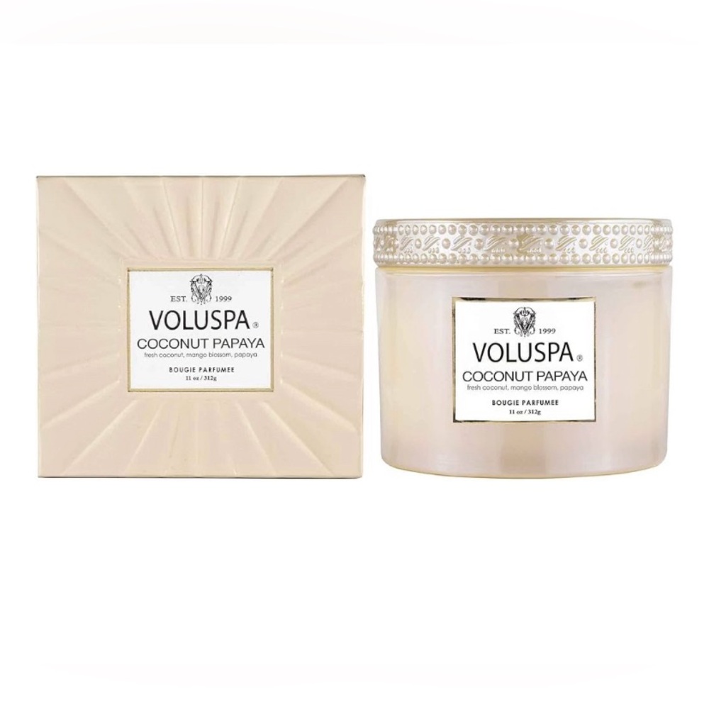 Voluspa Coconut Papaya Corta Maison Boxed Candle, 11 oz. Coconut Wax